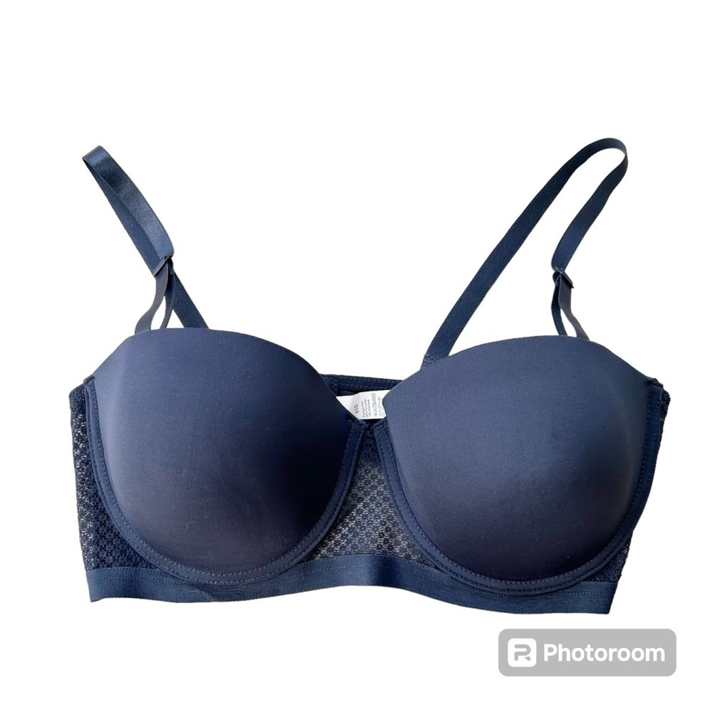 Navy Blue Padded Underwire Bra 95 D Sraps are Removable Bundle and Save